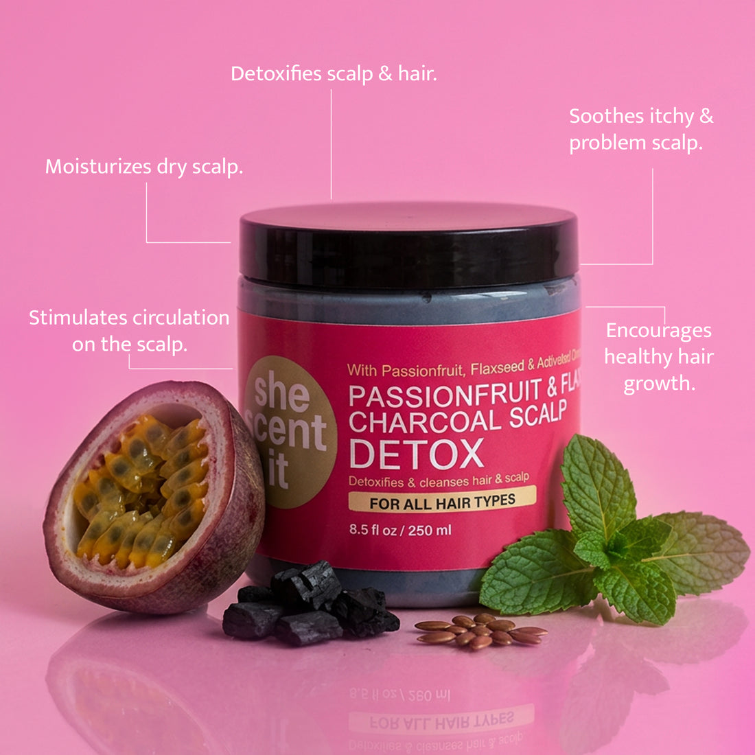 Passionfruit &amp; Flax Charcoal Scalp Detox