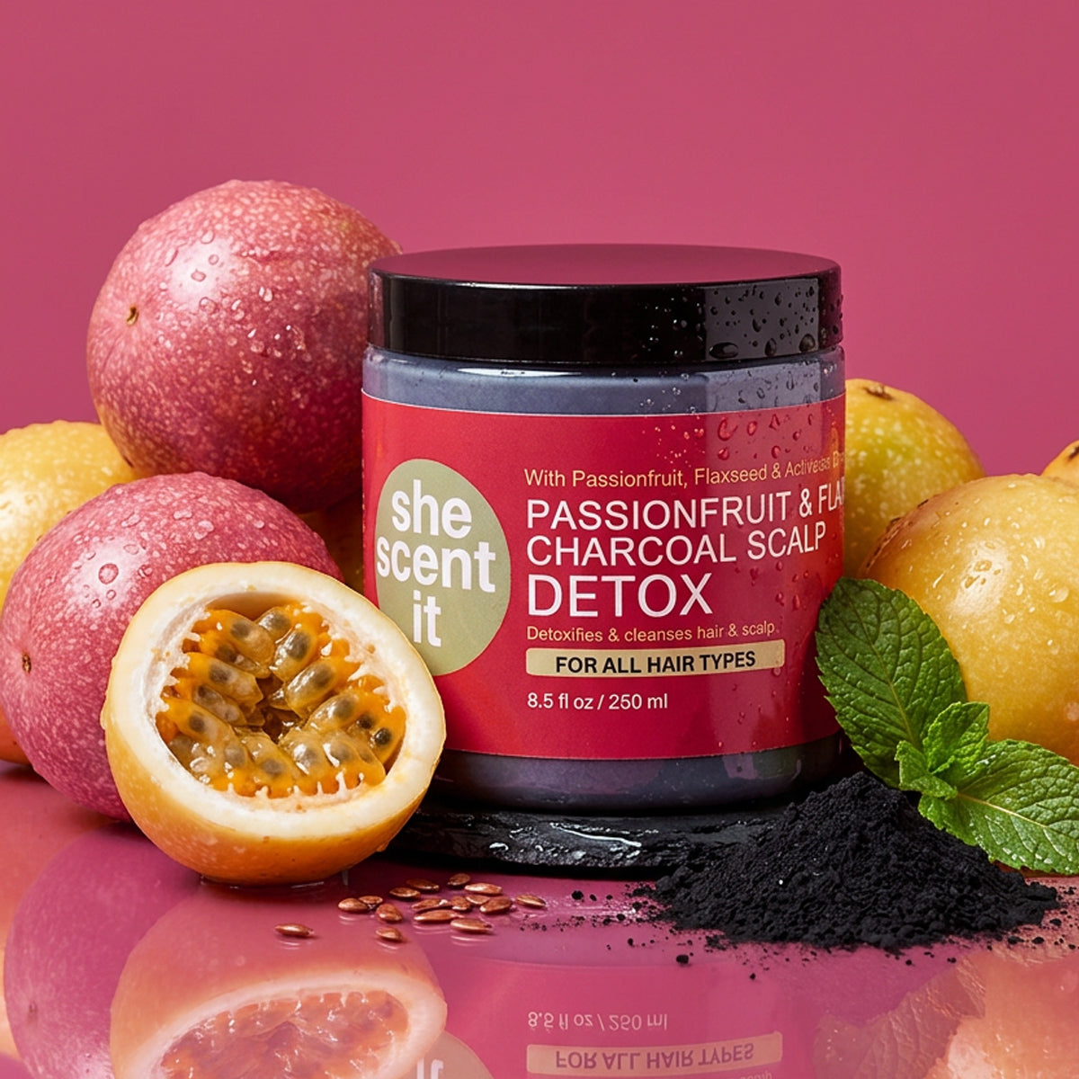 Passionfruit &amp; Flax Charcoal Scalp Detox