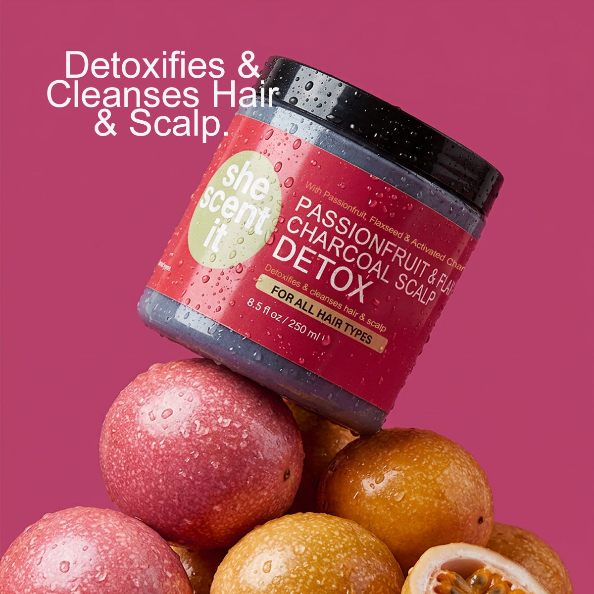 Passionfruit &amp; Flax Charcoal Scalp Detox