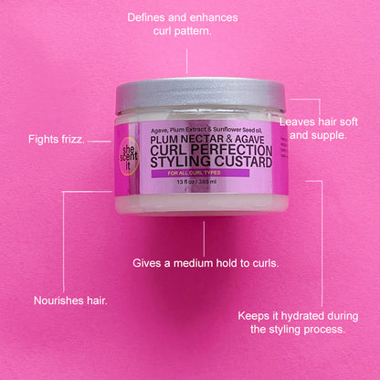 Plum Nectar &amp; Agave Curl Perfection Styling Custard